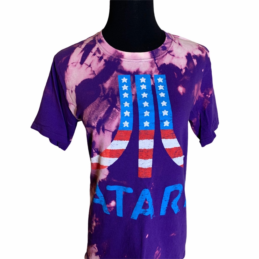 OOAK Bleached Handmade Atari Tee Tshirt Small